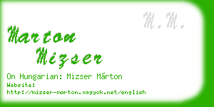 marton mizser business card
